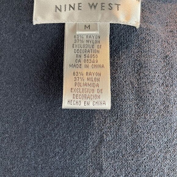 NWT Nine West Navy Blue Cardigan Sweater Top - Picture 8 of 8